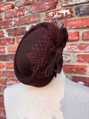 Pillbox Style Formal Fascinator Hat Vintage